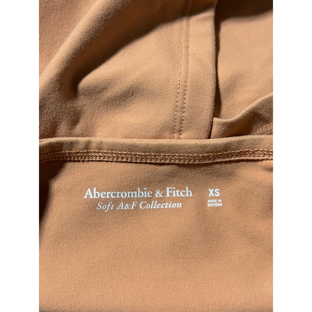 Abercrombie & Fitch‎ Soft A&F Collection Tan Brown Square Neck Crop Tank Top XS - Picture 3 of 3